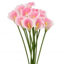 Calla déco fleur rose 57cm 12pcs
