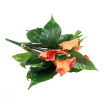 Article Calla Lily Abricot Calla Fleurs Artificielles Orange Exotique 44cm
