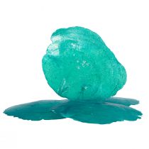 Coquillages Capiz Disques Capiz disques de nacre turquoise 7,5–9,5cm 300g