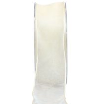 Article Ruban mousseline ruban organza ruban décoratif organza crème 40mm 20m
