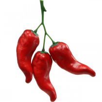 Sucette alimentaire déco piments rouges 9cm 3pcs sur branche
