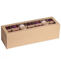 Article Boules de sapin de Noël boules de sapin en verre Berry Mix Ø5cm 24 pcs Berry rose beige crème brillant