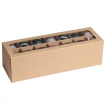 Article Boules de sapin de Noël en verre vert nacre gris Ø5cm 24 pcs