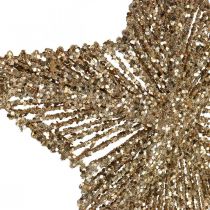 Article Ensemble de 8 étoiles dorées décoratives à suspendre – 15 cm