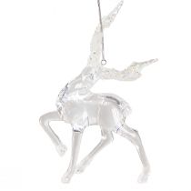 Article Décoration d&#39;arbre de Noël cerf figurine décorative acrylique 12,5/15cm 2pcs