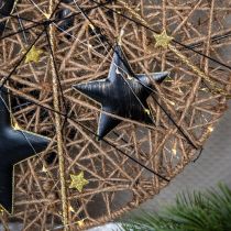 Article Décorations de sapin de Noël étoile décorative métal noir doré Ø11cm 4 pièces