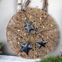 Article Décoration de sapin de Noël étoile métal noir doré Ø15cm 3 pcs