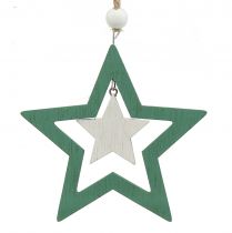Décoration de sapin de Noël Mélange Vert, blanc 10cm 9pcs