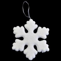 Article Décoration de sapin de Noël flocon de neige à suspendre Noël blanc 15 cm