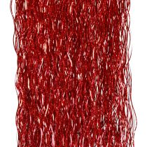 Décoration de sapin de Noël Noël, guirlande ondulée rouge chatoyante 50cm