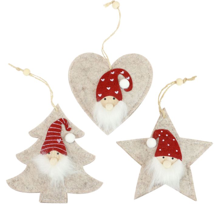 Article Décorations pour sapin de Noël Nains de Noël 13-15 cm 6 pcs