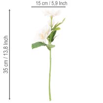 Article Bouquet de Fleurs Artificielles Hellébores Blancs et Roses 35 cm
