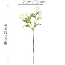 Article Kunstblume Chrysantheme crème blanche 56 cm 4 branches