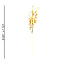 Article Orchidée Cymbidium artificielle en tige florale pour décoration élégante, 95 cm, lot de 2