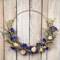 Coffret DIY fleurs séchées boucle fleurs des prés séchées Ø35cm