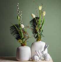 Article Vase en céramique, vases décoratifs blanc Ø15cm H14,5cm lot de 2