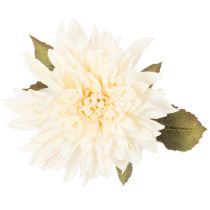 Article Fleur artificielle Dahlia crème blanche 68 cm