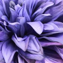 Article Dahlia artificiel à grandes fleurs violet L58cm