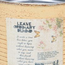 Article Pot de fleurs décoratif en métal, couleur abricot, décoration estivale, Ø 15,5 cm x H 15 cm