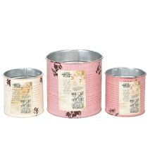 Article Ensemble de pots de fleurs pour balcon et jardin, jardinière décorative, style vintage, 15 cm, 3 pièces