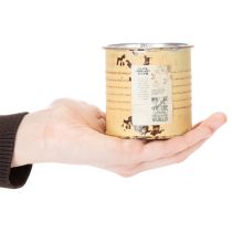 Article Boîte décorative en métal, couleur abricot d'été, pot de fleurs, Ø8cm H7.5cm