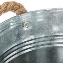 Article Cache-pot en métal avec poignées en corde Ø20 cm