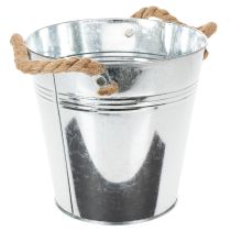 Article Cache-pot en métal avec poignées en corde Ø20 cm