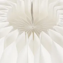 Article Citrouille en papier alvéolé blanche 24 cm, idéale pour compositions de fleurs séchées et déco d'automne, lot de 4