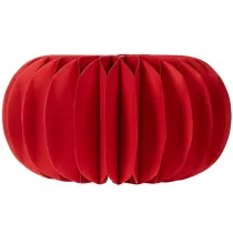 Article Ensemble de 4 citrouilles en papier nid d'abeille rouge 24 cm