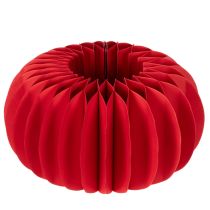 Article Décoration citrouille en papier nid d'abeille, 34 cm, rouge, lot de 2