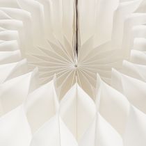 Article Boule décorative papier en forme de citrouille 34 cm blanche 2 pièces