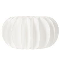 Article Boule décorative papier en forme de citrouille 34 cm blanche 2 pièces