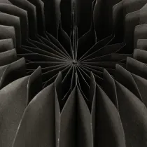Article Citrouille en papier alvéolé gris foncé 24 cm - Lot de 4
