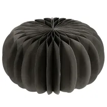 Article Citrouille en papier alvéolé gris foncé 24 cm - Lot de 4