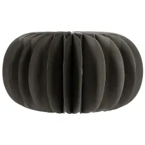 Article Citrouille en papier alvéolé gris foncé 24 cm - Lot de 4
