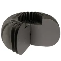 Article Citrouille en papier alvéolé gris foncé 24 cm - Lot de 4