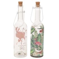 Article Bouteille décorative LED flamant rose 37,5 cm blanc chaud (lot de 2)