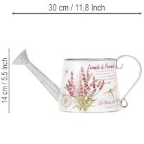 Article Arrosoir décoratif en métal, lavande, style rétro jardin, 30 × 11 × 14,5 cm