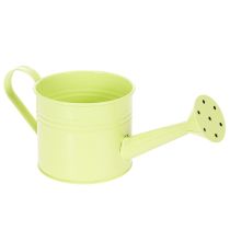 Article Ensemble d'arrosoirs décoratifs aux tons pastel saumon, vert et jaune-vert - pot en métal Ø11 cm H10 cm, 8 pièces