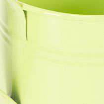 Article Ensemble d'arrosoirs décoratifs aux tons pastel saumon, vert et jaune-vert - pot en métal Ø11 cm H10 cm, 8 pièces