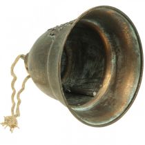 Cloche décorative, cloche en métal, cloche dorée à suspendre Ø20,5cm H24cm
