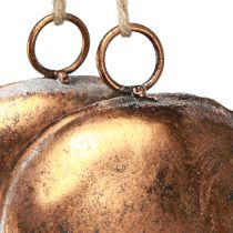 Article Cloches décoratives dans un anneau suspendu décoration Noël bronze Ø29cm