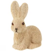Article Lapins de Pâques décoratifs floqués assis – 2e choix – Printemps 10 cm 6 pièces