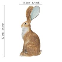 Article Figurine décorative de lapin pour la décoration printanière, 32 cm, lot de 2
