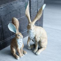 Article Figurine décorative de lapin pour la décoration printanière, 32 cm, lot de 2