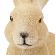 Article Lapin de Pâques décoratif assis marron – 2e choix – Floqué H 22 cm