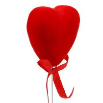 Article Coeurs décoratifs floqués 6cm rouge 18 pcs