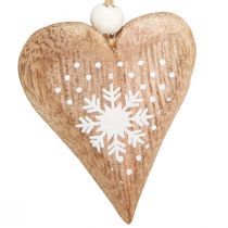 Article Coeurs décoratifs à suspendre pour décorations de sapin de Noël en bois 6 cm 8 pcs