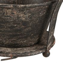 Article Couronne décorative antique marron foncé rouille H22/27cm lot de 2 pièces