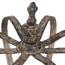 Article Couronne décorative aspect antique décoration métal rouille Ø19,5cm H22cm